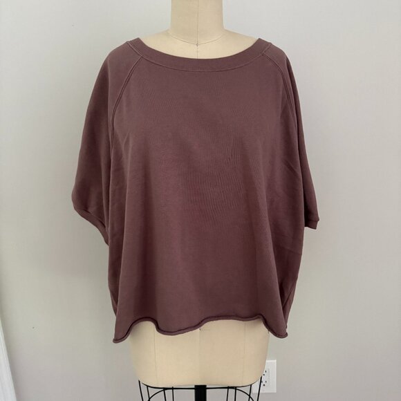 Gap Women's Soft Raglan Sweatshirt Short Sleeve Size XXL NWT - Picture 1 of 7